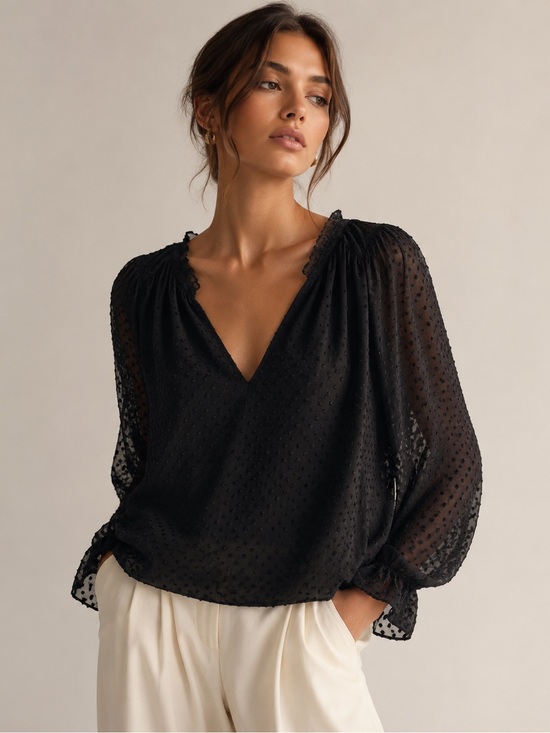 Diane Von Furstenberg Tops - Diane Von Furstenberg Woman’s Quietluxury Polka Dot Blouse
